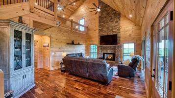 TV, fireplace, offices