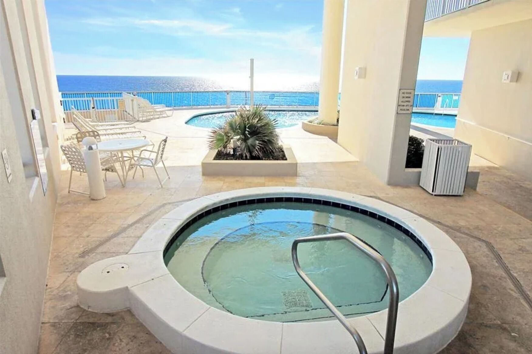 A heated pool