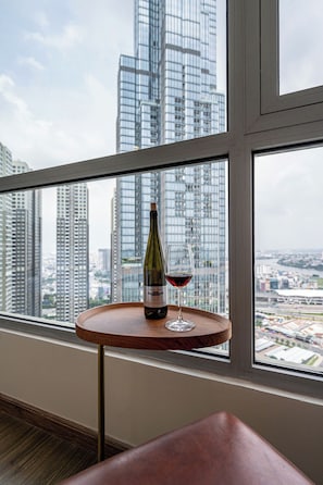 Panorama appartement | Uitzicht vanuit de kamer