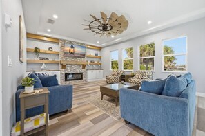 Smart-tv och eldstad