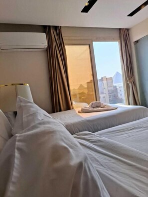 Bộ trải giường bằng vải cotton Ai Cập, b  ộ đồ giường cao cấp, minibar 