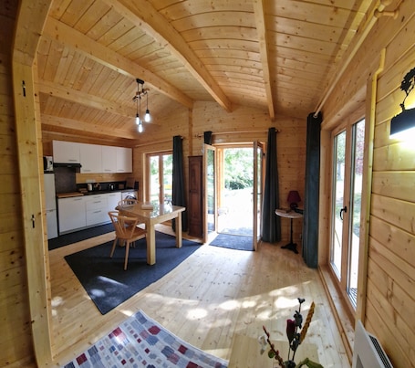 Interior. The Chalet Du Bois: Cozy comfort for 2 between garden and woodland