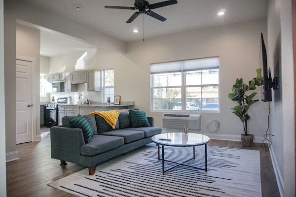 Apartment | Living area | 58-inch Smart TV with digital channels