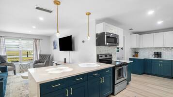 Microwave, oven, stovetop, dishwasher