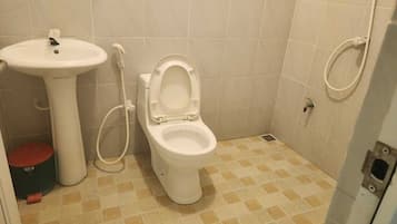 Double or Twin Room | Bathroom | Shower, rainfall showerhead, towels, soap