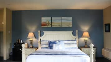 Blackout curtains, iron/ironing board, free WiFi, bed sheets