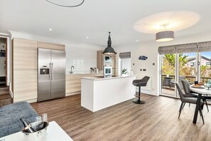 Fridge, microwave, dishwasher, dining tables - Blue Horizon - Spectacular Coastal Views (Penally)