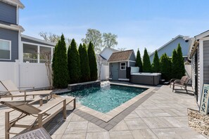 Outdoor pool, a heated pool - Bayside Heated Salt Water Pool & Hot Tub Oasis (Cape May)