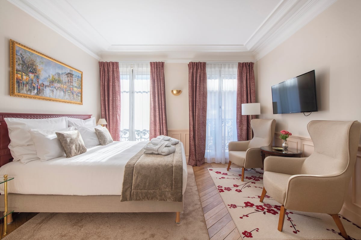 Deluxe Studio Suite | 1 bilik tidur, cadar kapas Mesir, peralatan tempat tidur premium