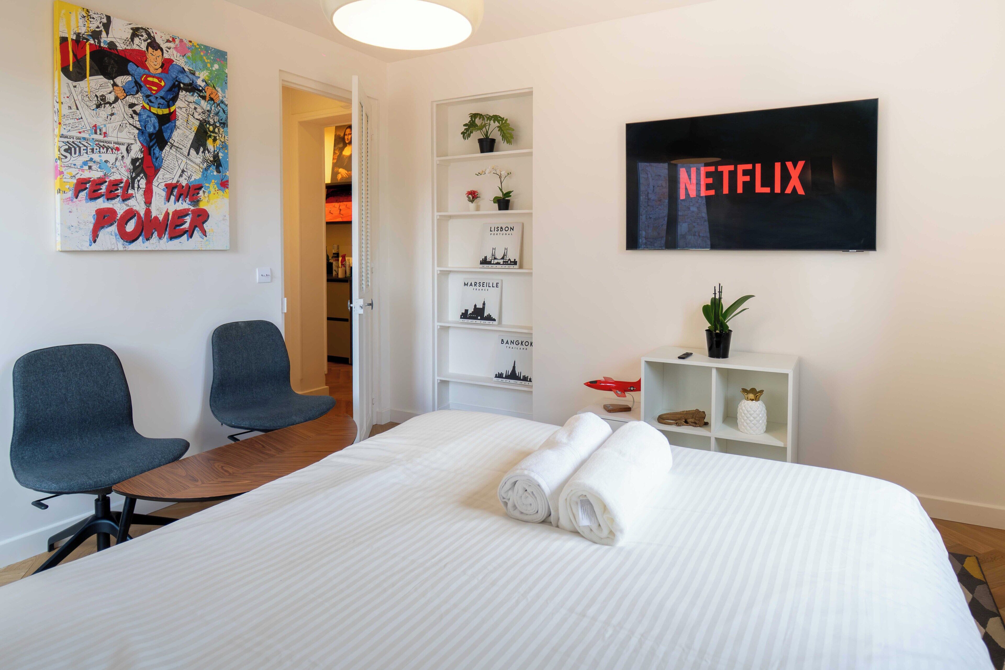 2 chambres, fer et planche à repasser, Wi-Fi gratuit, draps fournis
