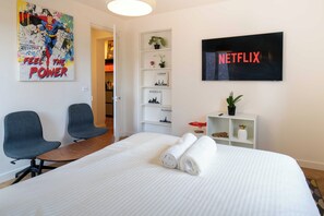 2 chambres, fer et planche à repasser, accès au Wi-Fi (inclus)