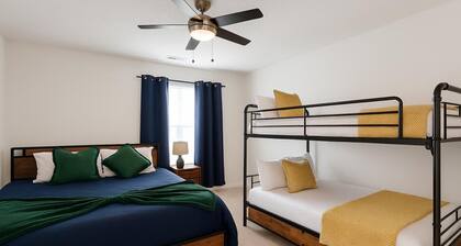 20 mins DT | Sleeps 9 |Verdant Retreat SpaciousGym