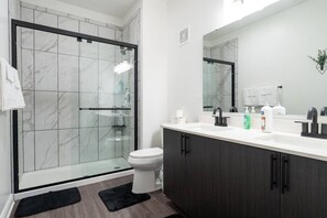 Hair dryer, towels