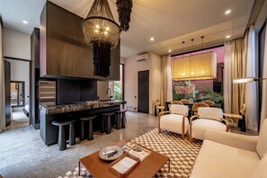 Villa, 2 Bedrooms, Private Pool | Private kitchen | Fridge, oven, stovetop, coffee/tea maker