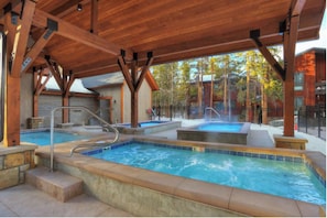 Outdoor pool, a heated pool