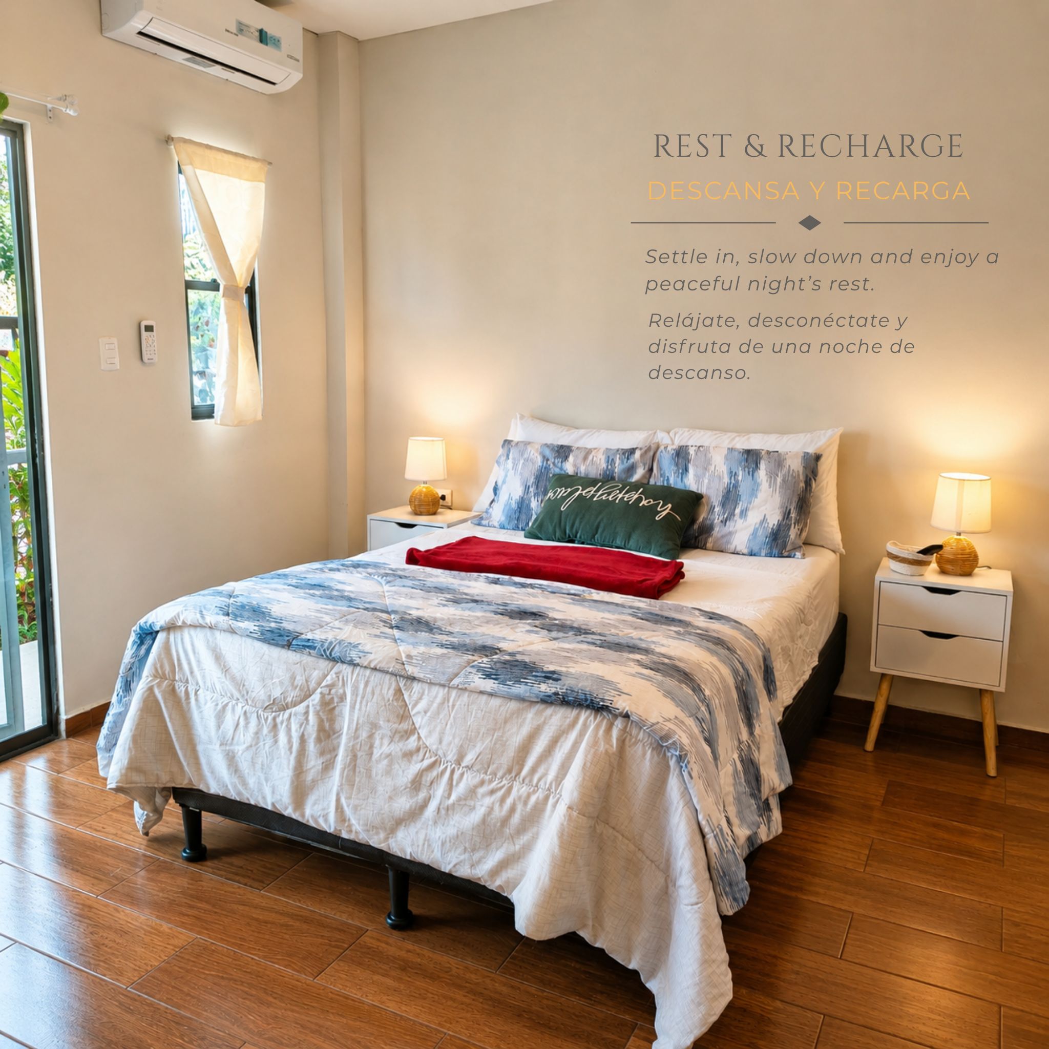 3 habitaciones, escritorio, tabla de planchar con plancha y wifi gratis 