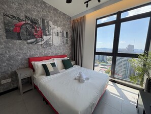 Apartment | 2 bilik tidur, seterika/papan seterika, Wi-fi percuma, cadar katil 