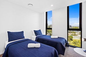 Apartment, 2 Bedrooms, River View | 2 bedrooms, iron/ironing board, free WiFi - Waterfront Escape at Essentia (Surfers Paradise)