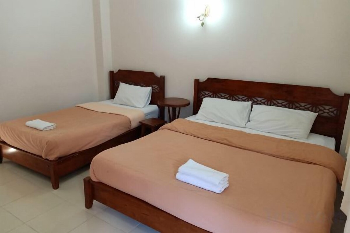 Escritorio, cortinas blackout, wifi gratis y ropa de cama 