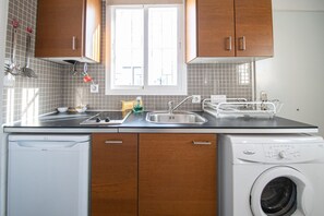 Microwave, stovetop, coffee/tea maker, toaster