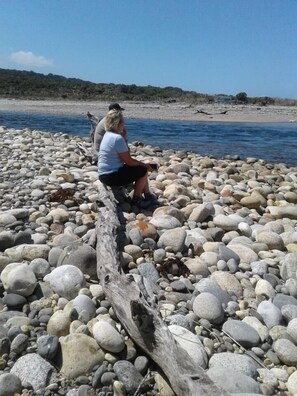 Vlak bij het strand