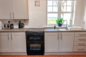 Fridge, microwave, dishwasher, high chair