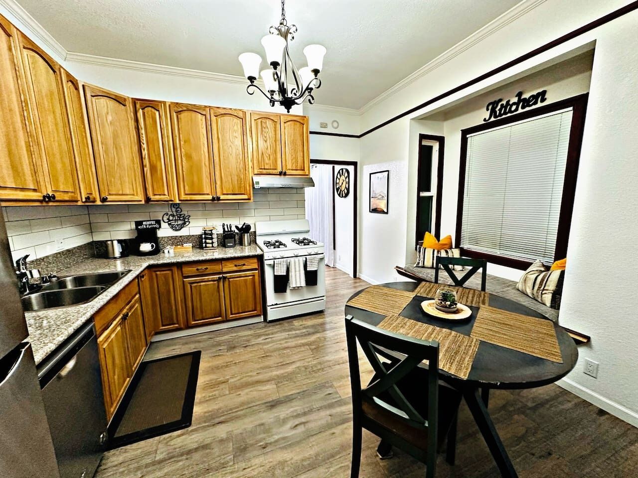 Microwave, oven, stovetop, dishwasher