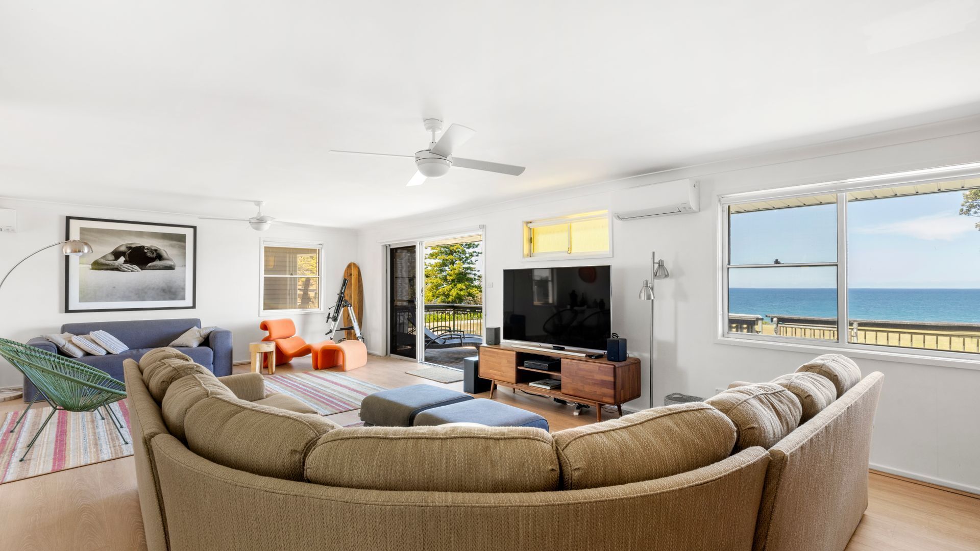 Smart TV, foosball, table tennis, books