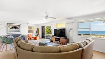 Smart TV, foosball, table tennis, books