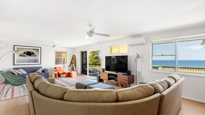 Smart TV, foosball, table tennis, books