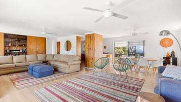 Smart TV, table football, ping pong, books