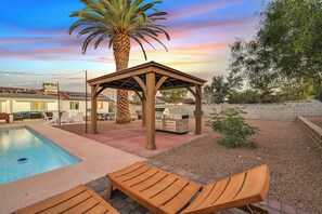 Outdoor pool, a heated pool