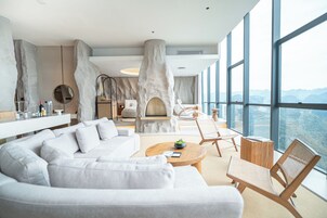 Quarto superluxo, 1 cama Queen, vista para o vale, no andar executivo | Roupas de cama de algodão egípcio, roupas de cama premium