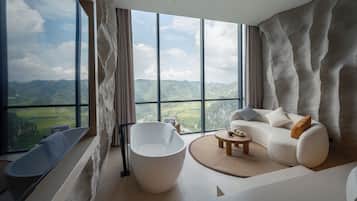 Luxury-Zimmer, Talblick | 2 Schlafzimmer, Bettwäsche aus ägyptischer Baumwolle