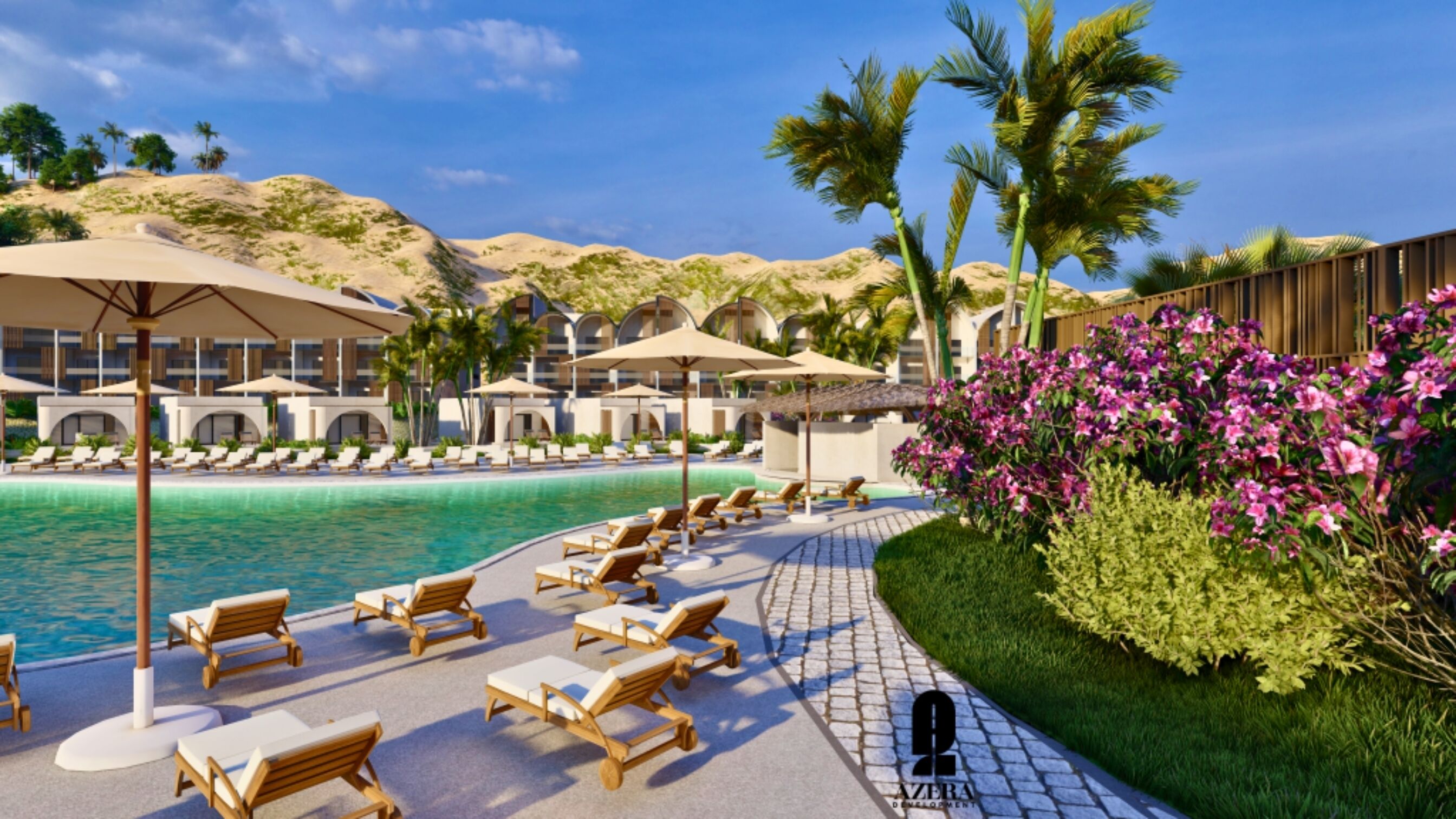 2 つの屋外プール