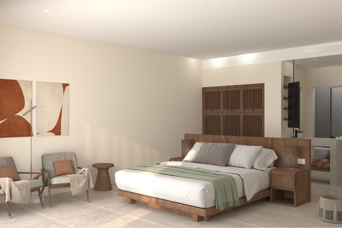 1 habitación, caja de seguridad en la habitación y cortinas blackout