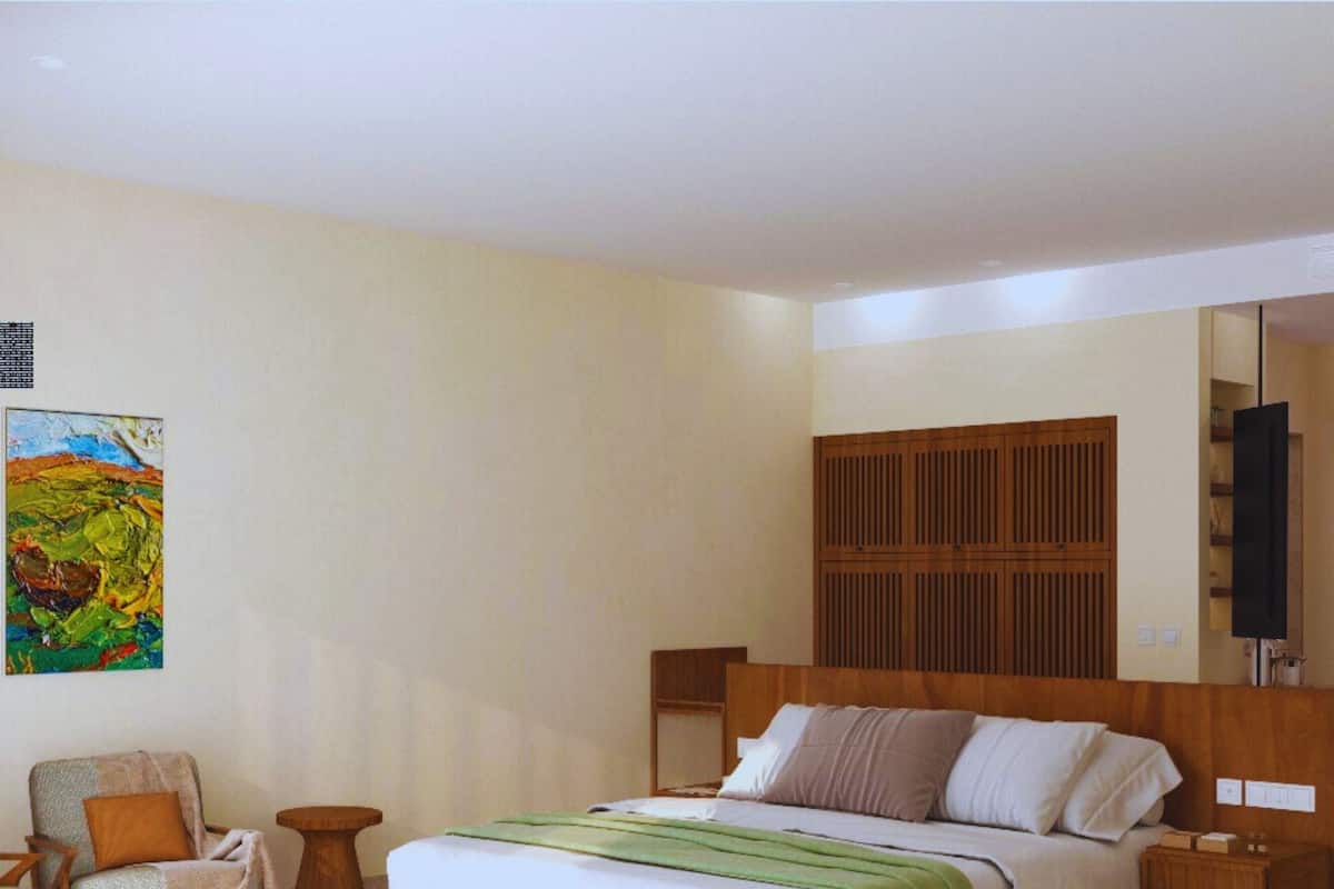 1 habitación, caja de seguridad en la habitación y cortinas blackout