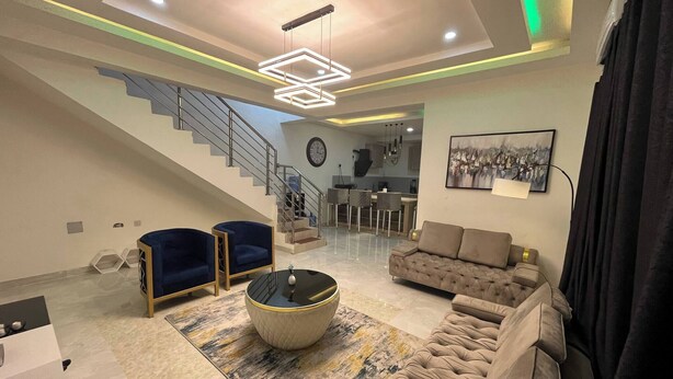 Apartment, 3 Bedrooms, Balcony | Living room - Aurequire 3 Bedroom Duplex Lekki Phase 1 Lagos (Lekki)