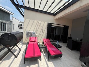 Apartment, 3 Bedrooms, Balcony | Sun deck