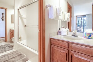 Hair dryer, towels