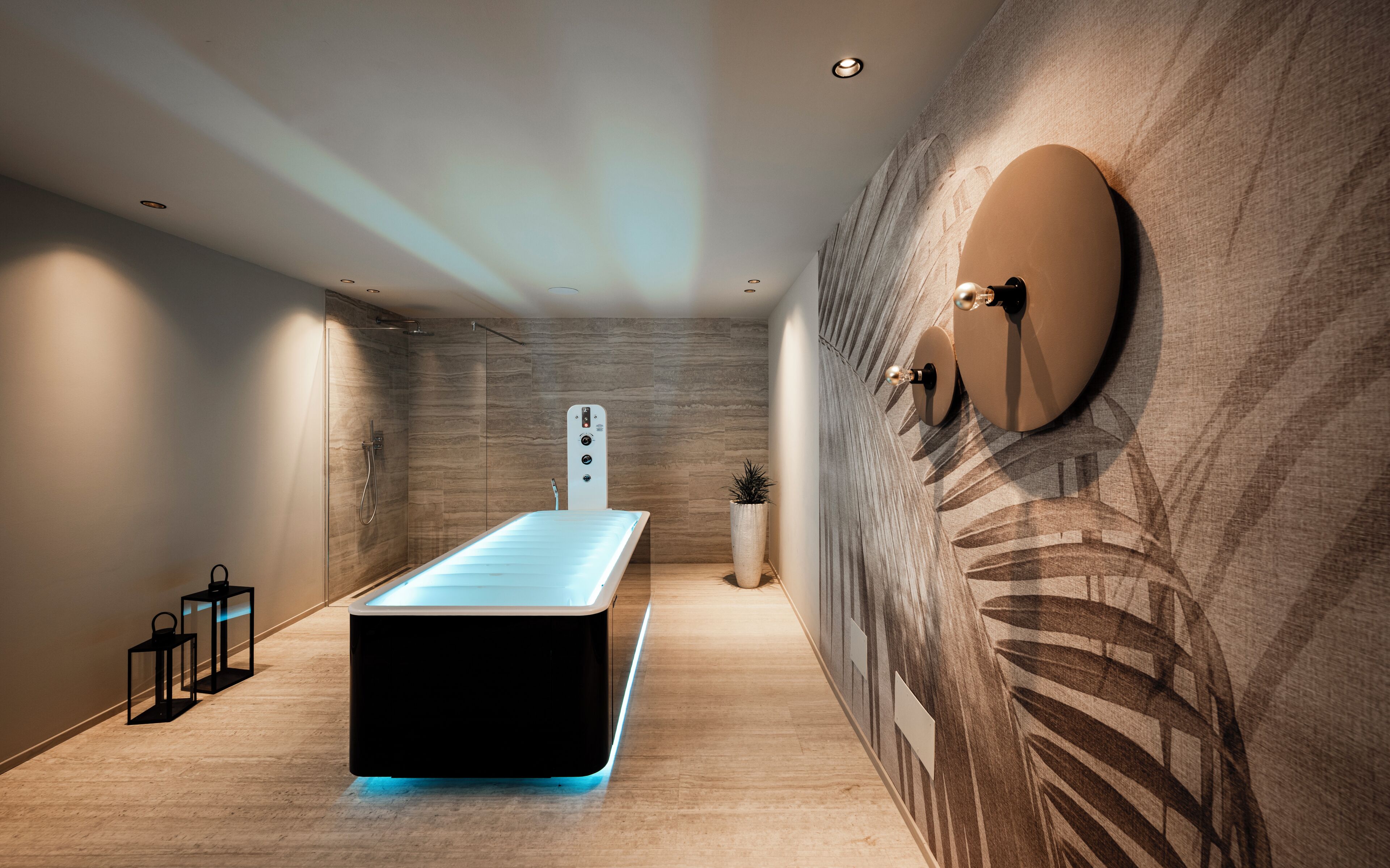 Behandlingsrum til par, sauna, boblebad, dampbad, tyrkisk bad/hammam