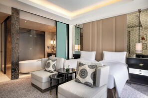 Deluxe Room, 2 Twin Beds, City View | Premium bedding, in-room safe, blackout drapes, soundproofing - Sofitel Riyadh Hotel & Convention Centre (Riyadh)