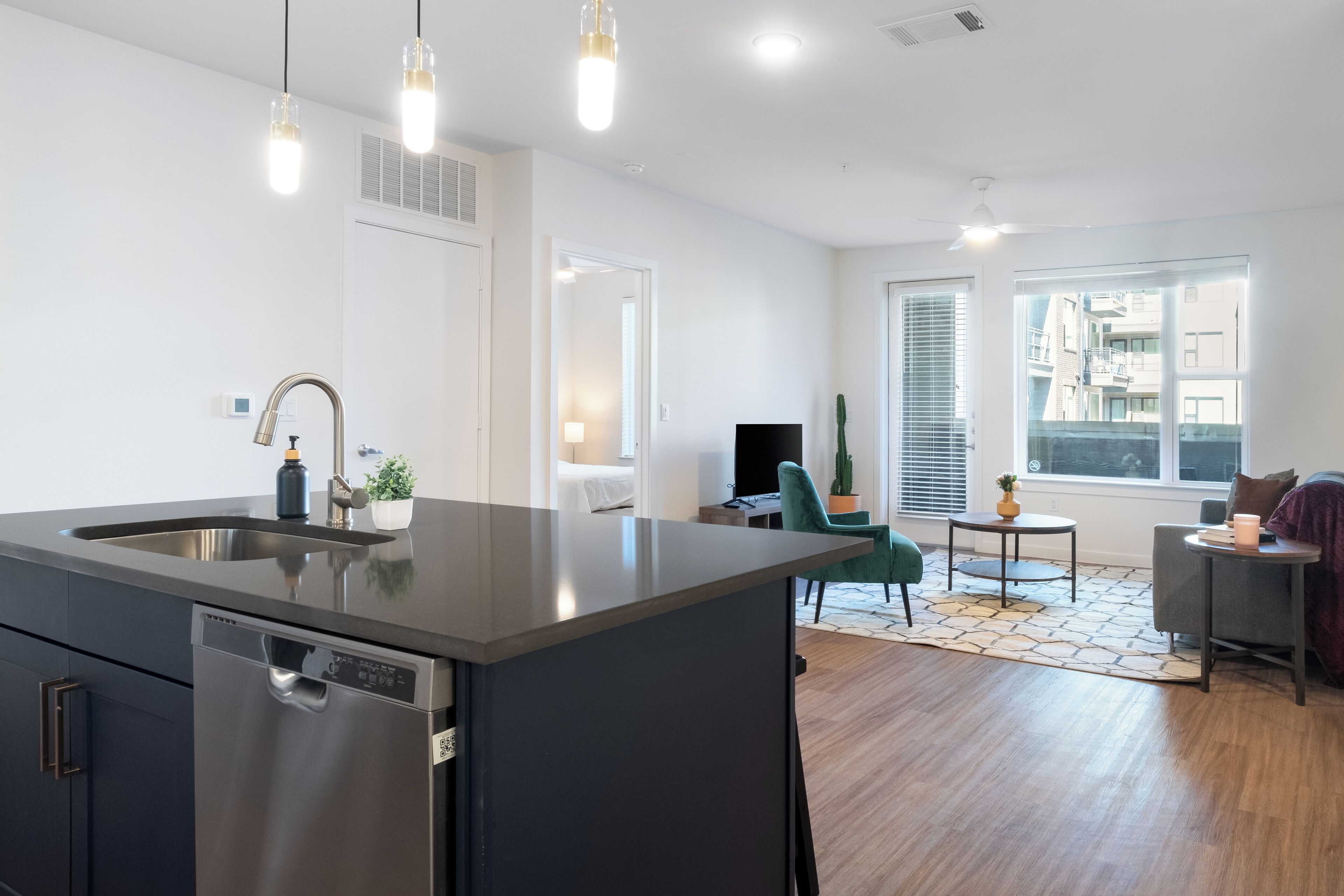 Lejlighed - 2 soveværelser - ikke-ryger | Privat køkken | Kaffe-/temaskine, brødrister