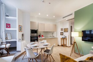 Apartment | Living area | 32-inch TV with digital channels - Brignole de Ferrari Refined Home by Wonderful Italy (Genoa)