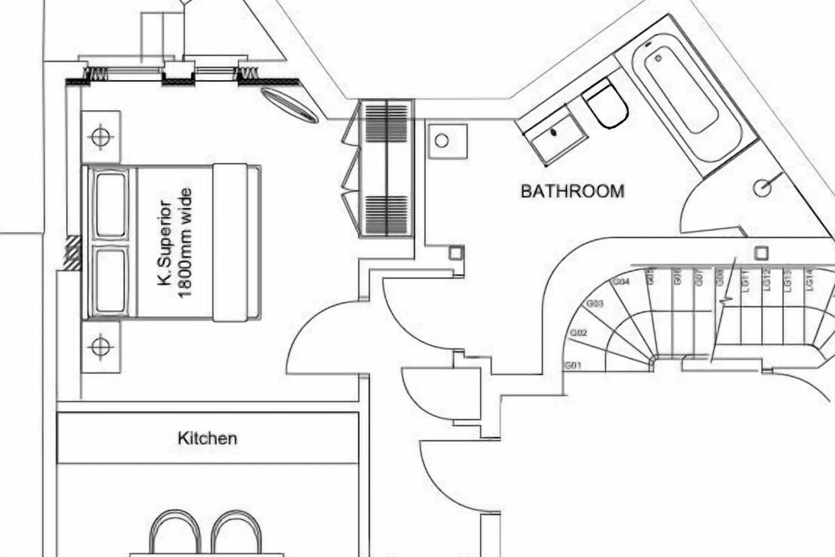 Deluxe-lejlighed - 1 soveværelse | Plantegning