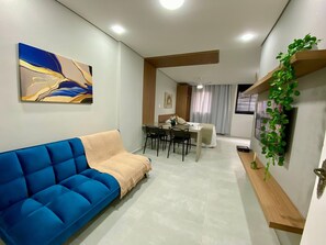 Apartment | Living area - Edifício Regente (Praia Grande)