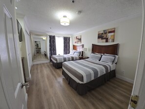 2 bedrooms, desk, iron/ironing board, travel cot