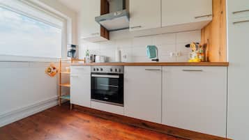 Fridge, oven, stovetop, dishwasher