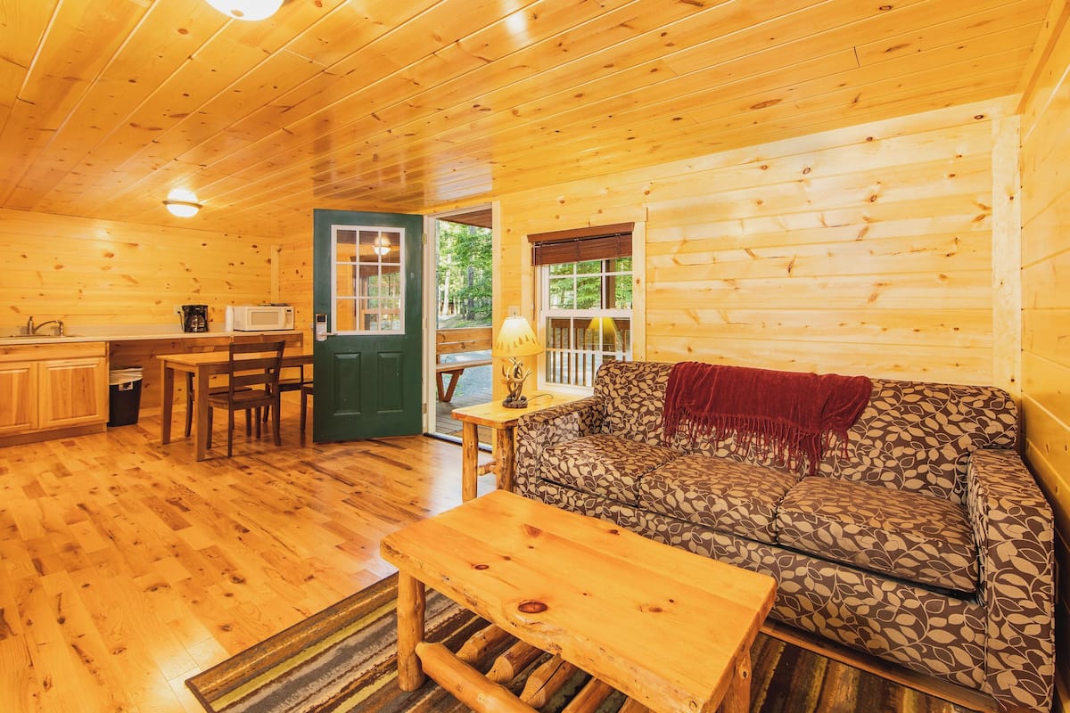 Loft Style Sportsman Cabin 7 Beds | Oleskelualue | 47–tuumainen äly-TV, jossa satelliittikanavat