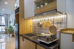 Luxury Apartment, 1 Bedroom, Balcony, City View | Private kitchen - Anna Premier Apartment Ho Chi Minh (Ho Chi Minh City)
